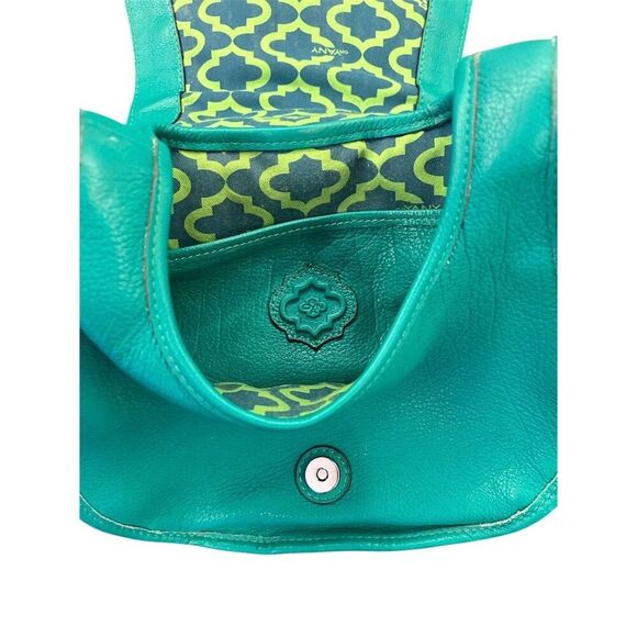 OrYany Amanda Women's Turquoise Leather Saddle Bag Medium Size - Picture 3 of 10